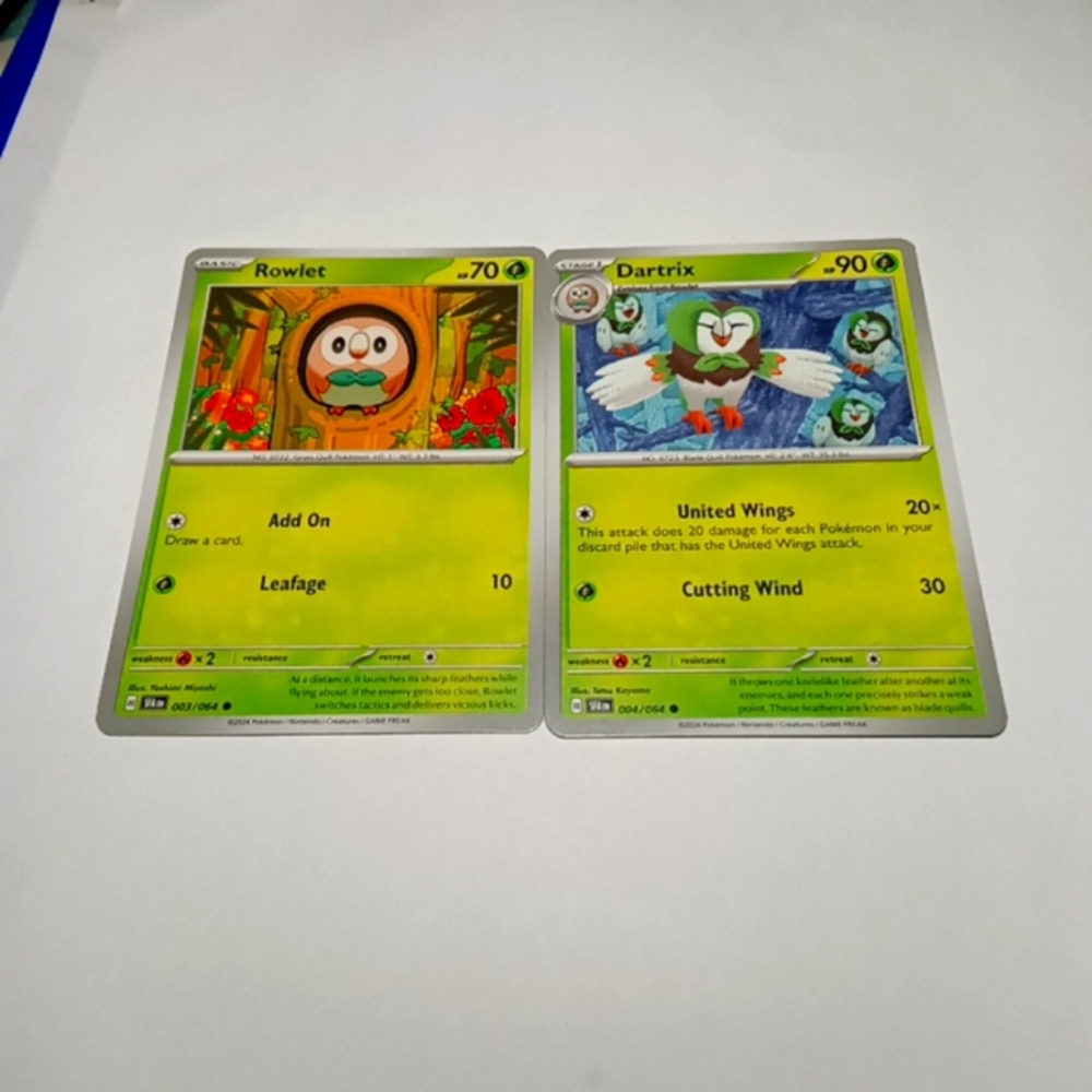 Rowlet and Dartrix Set Pokémon Card